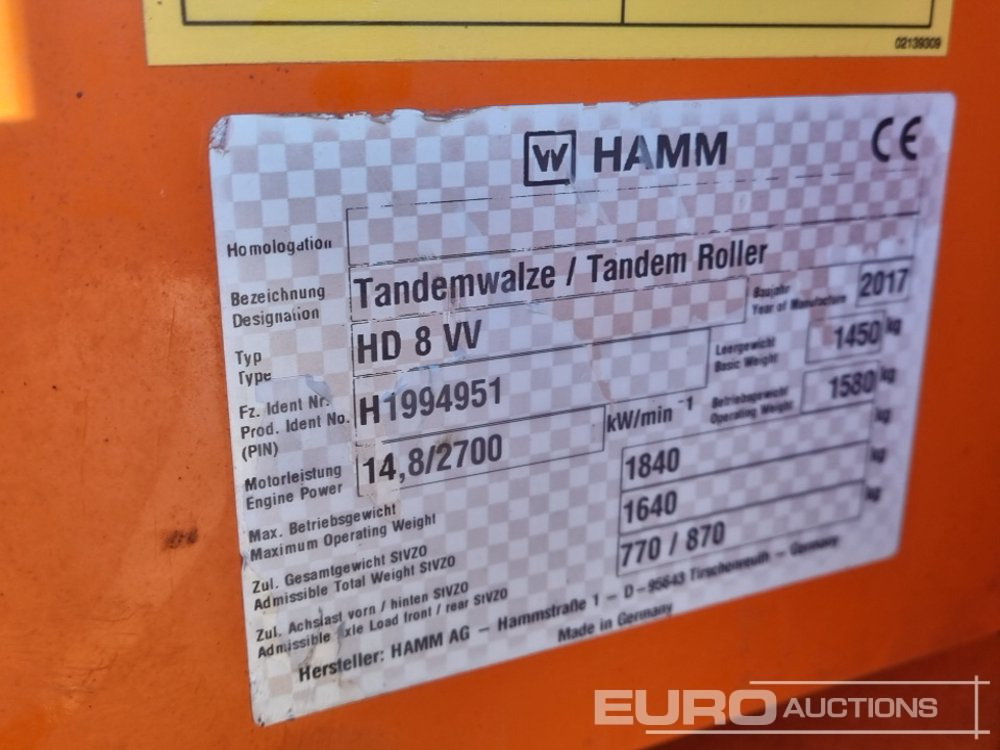 Compacteur 2017 Hamm HD8VV: photos 35