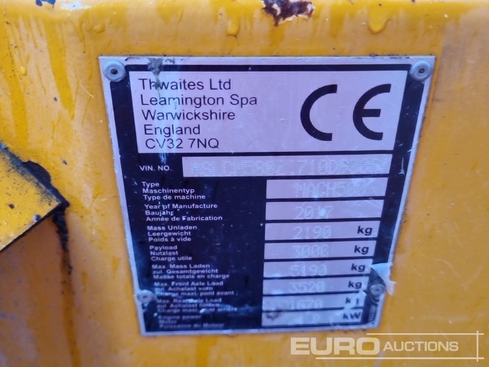 Mini tombereau 2017 Thwaites 3 Ton: photos 38 Mini tombereau 2017 Thwaites 3 Ton: photos 38