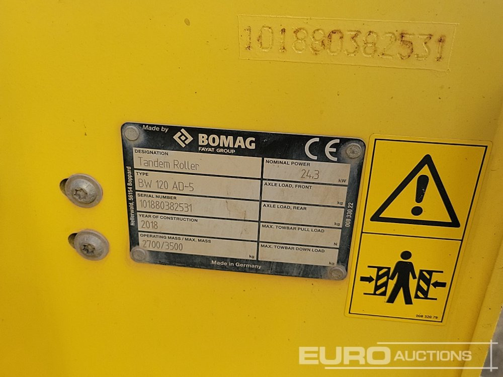 Compacteur 2018 Bomag BW120AD-5: photos 31