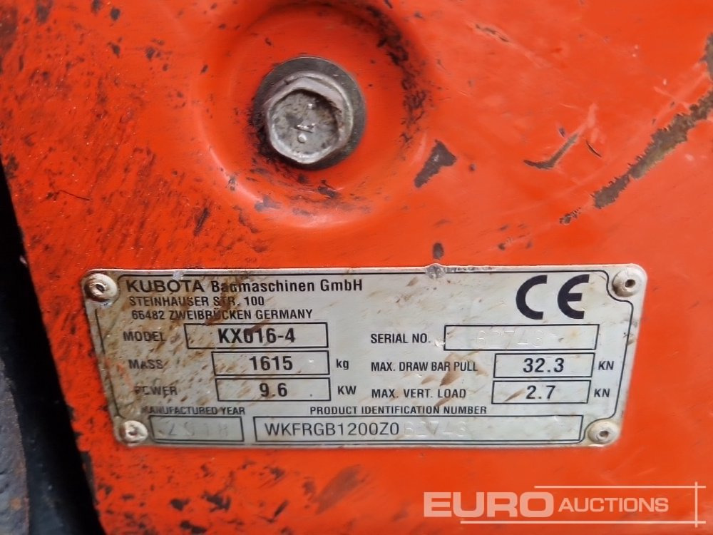 Mini pelle 2018 Kubota KX016-4: photos 36