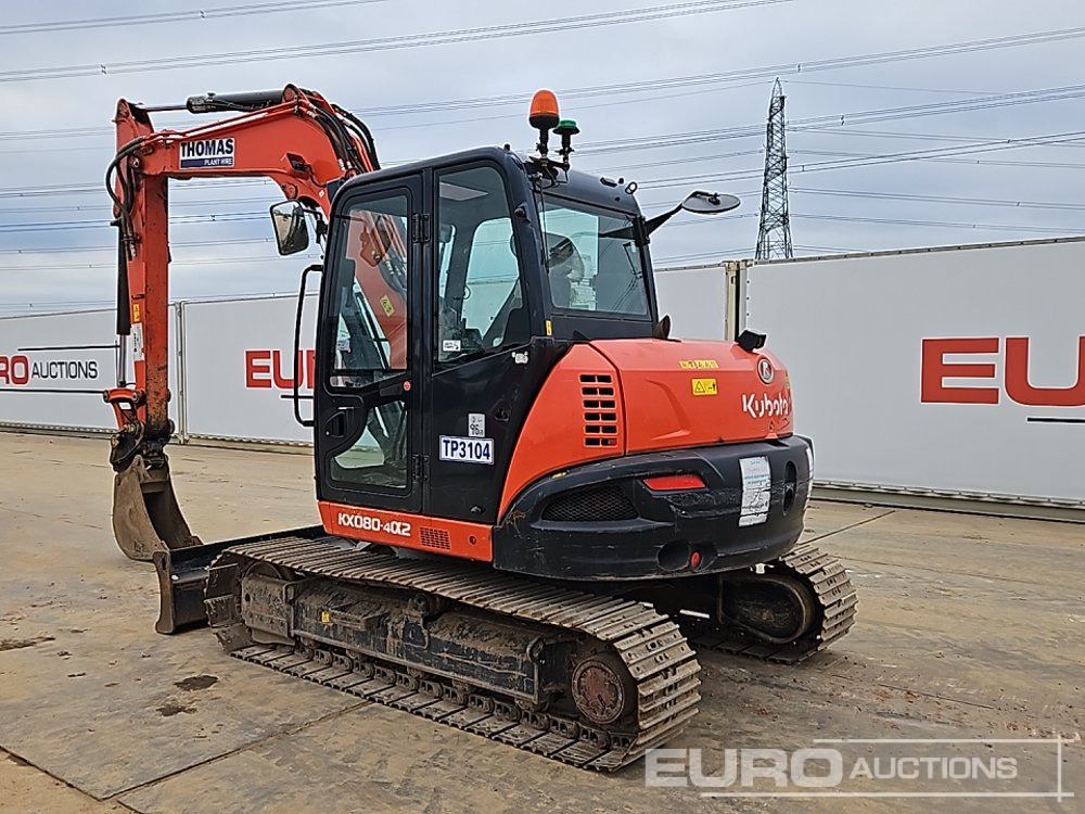 2020 Kubota KX080-4A2 - Mini pelle: photos 3 2020 Kubota KX080-4A2 - Mini pelle: photos 3