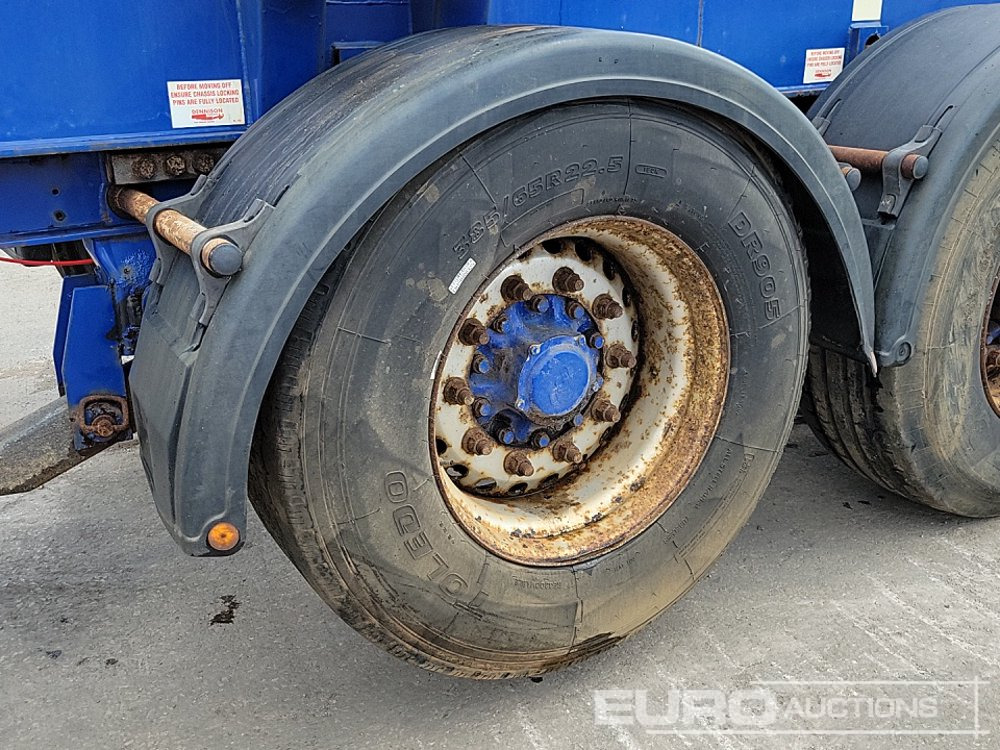 Semi-remorque plateau Dennison Trailers Tri Axle Skelton Trailer, Lift Axle: photos 9