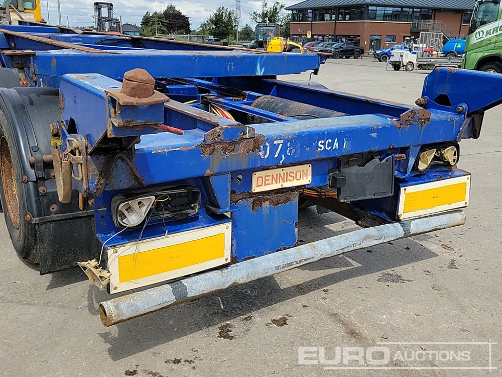 Semi-remorque plateau Dennison Trailers Tri Axle Skelton Trailer, Lift Axle: photos 27