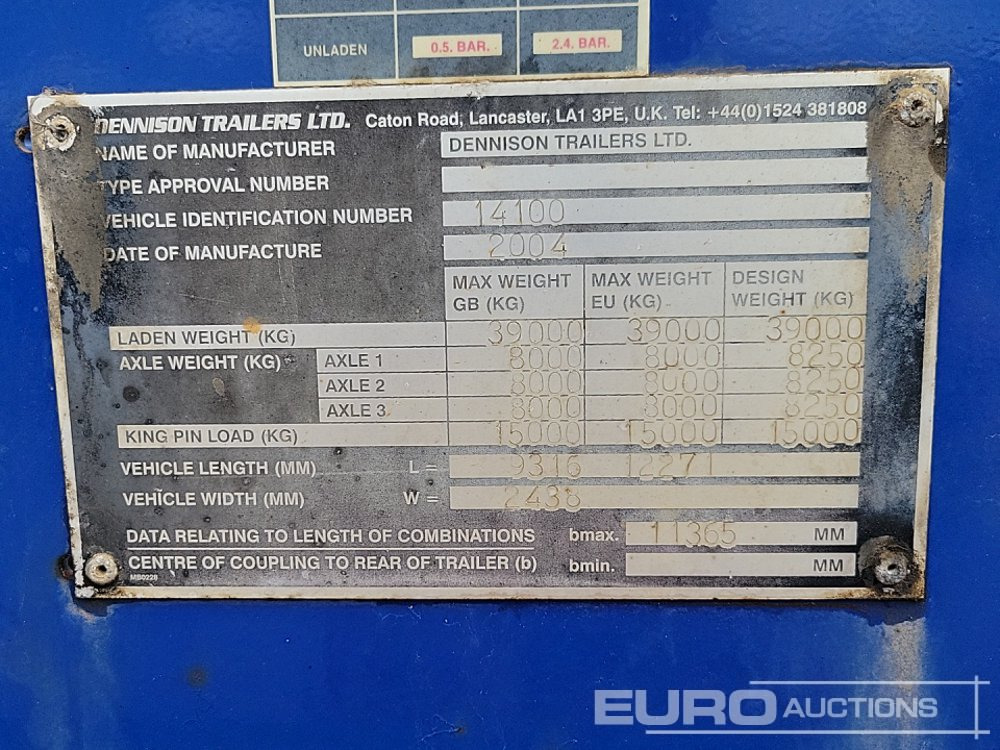 Semi-remorque plateau Dennison Trailers Tri Axle Skelton Trailer, Lift Axle: photos 34