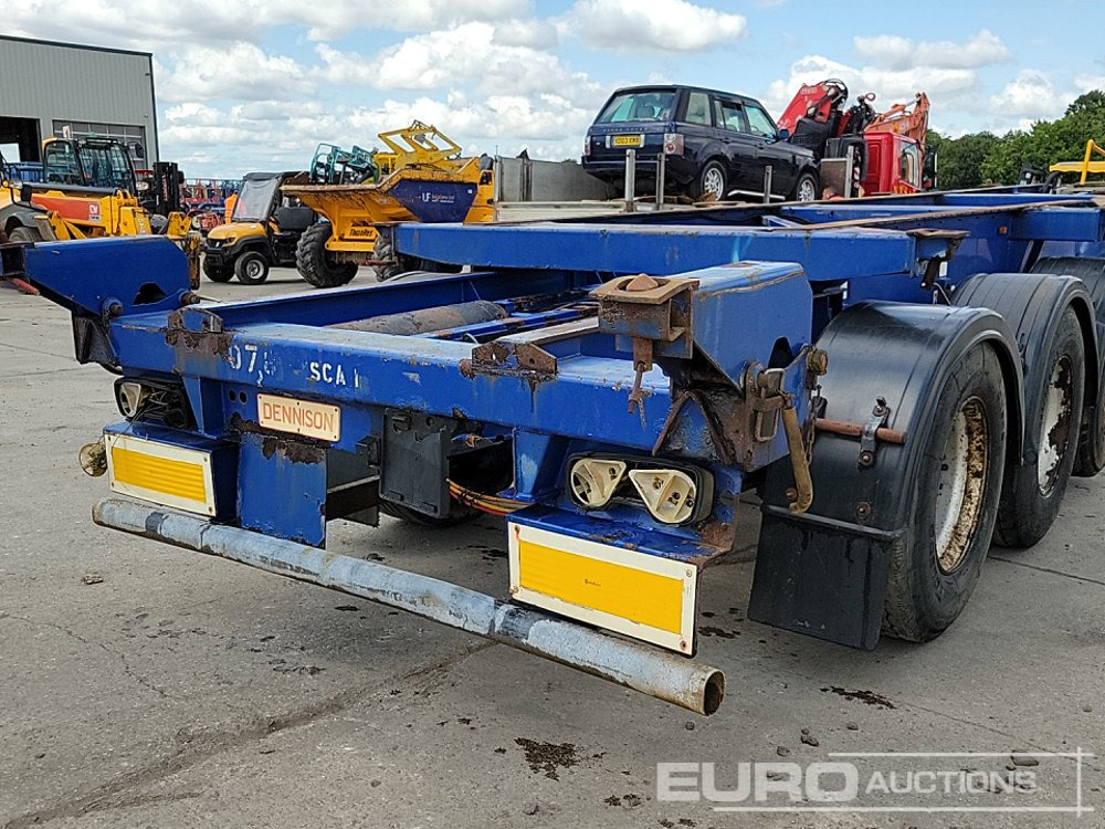 Semi-remorque plateau Dennison Trailers Tri Axle Skelton Trailer, Lift Axle: photos 15