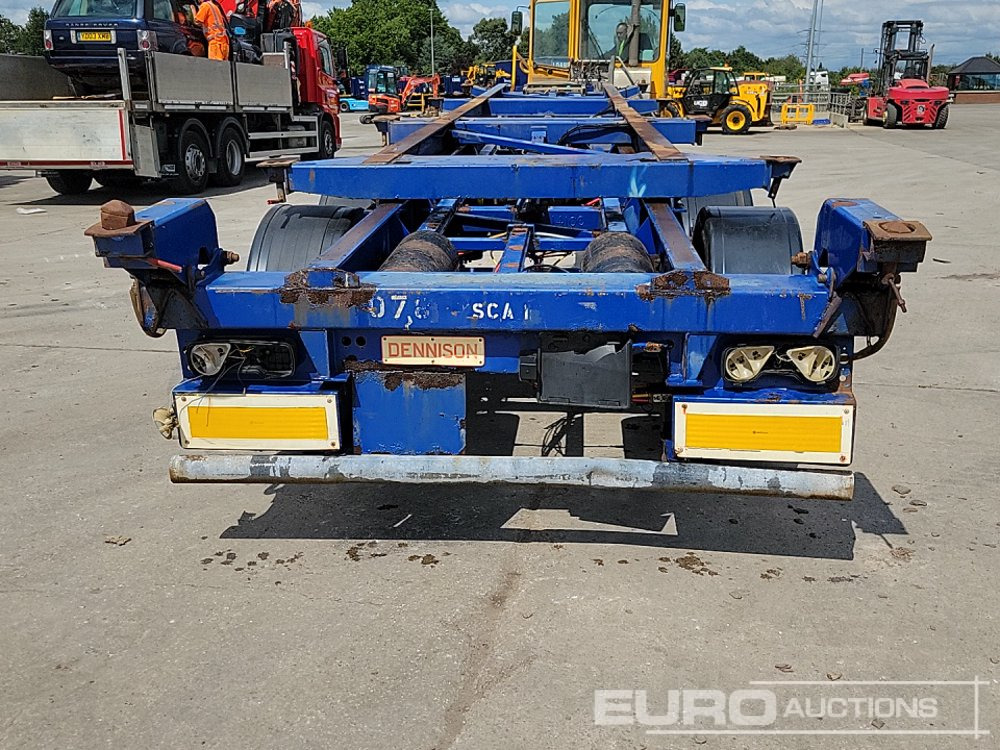 Dennison Trailers Tri Axle Skelton Trailer, Lift Axle - Semi-remorque plateau: photos 4 Dennison Trailers Tri Axle Skelton Trailer, Lift Axle - Semi-remorque plateau: photos 4