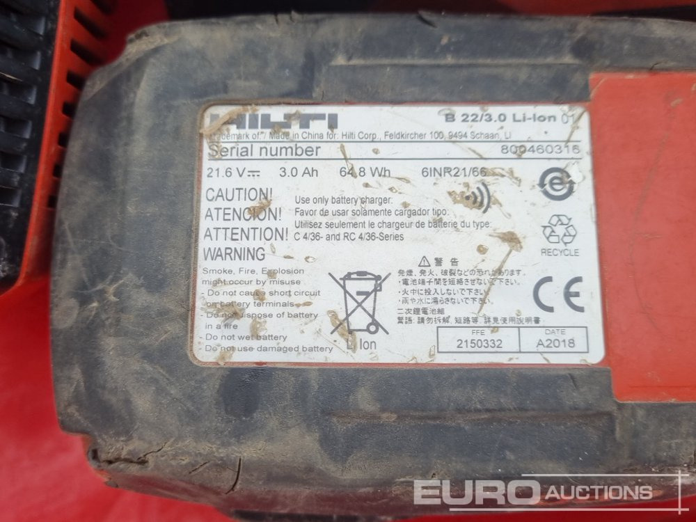 Hilti SIW 6AT-A22 22Volt Cordless 1/2" Impact Wrench - Matériel de chantier: photos 5 Hilti SIW 6AT-A22 22Volt Cordless 1/2" Impact Wrench - Matériel de chantier: photos 5