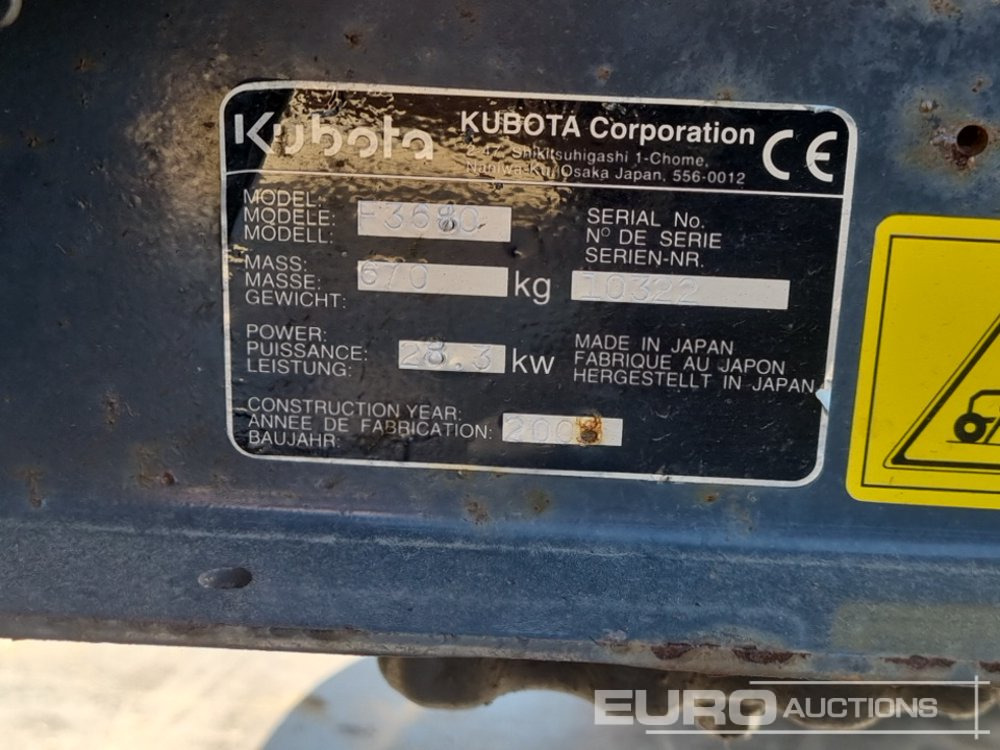 Motofaucheuse Kubota F3680: photos 30