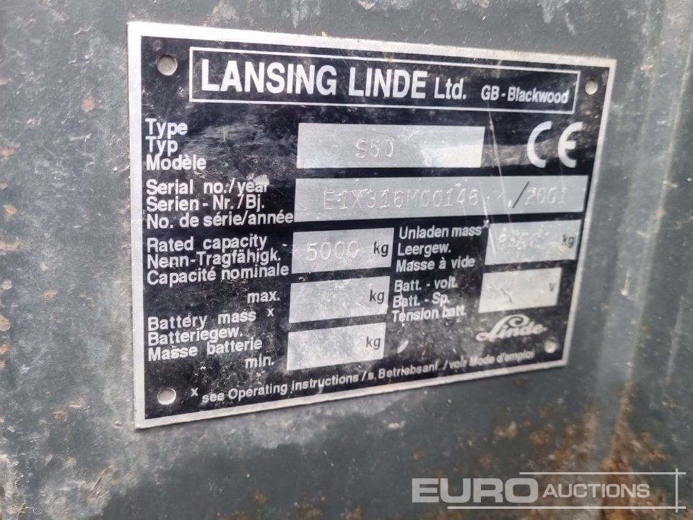 Chariot élévateur Lansing -Linde S50: photos 31