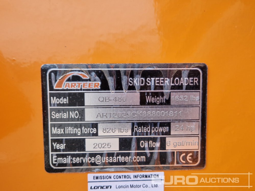 Mini chargeuse Unused 2025 Arteer QB-480: photos 32