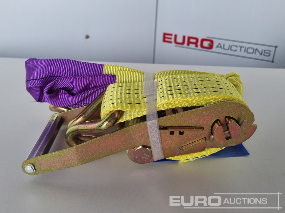 Matériel de chantier Unused Boss 4M x 50mm 5 Ton Ratchet Straps with Sling (4 of): photos 8