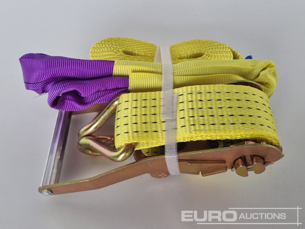 Matériel de chantier Unused Boss 4M x 50mm 5 Ton Ratchet Straps with Sling (4 of): photos 9