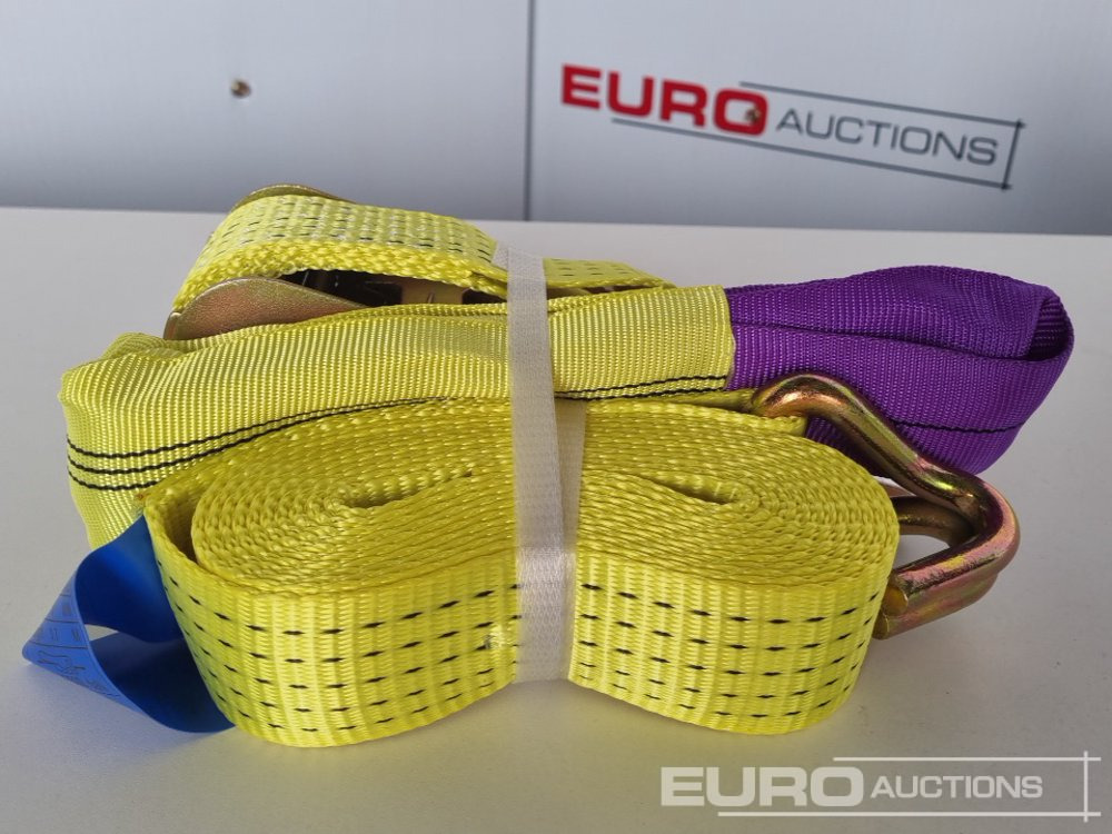 Matériel de chantier Unused Boss 4M x 50mm 5 Ton Ratchet Straps with Sling (4 of): photos 7