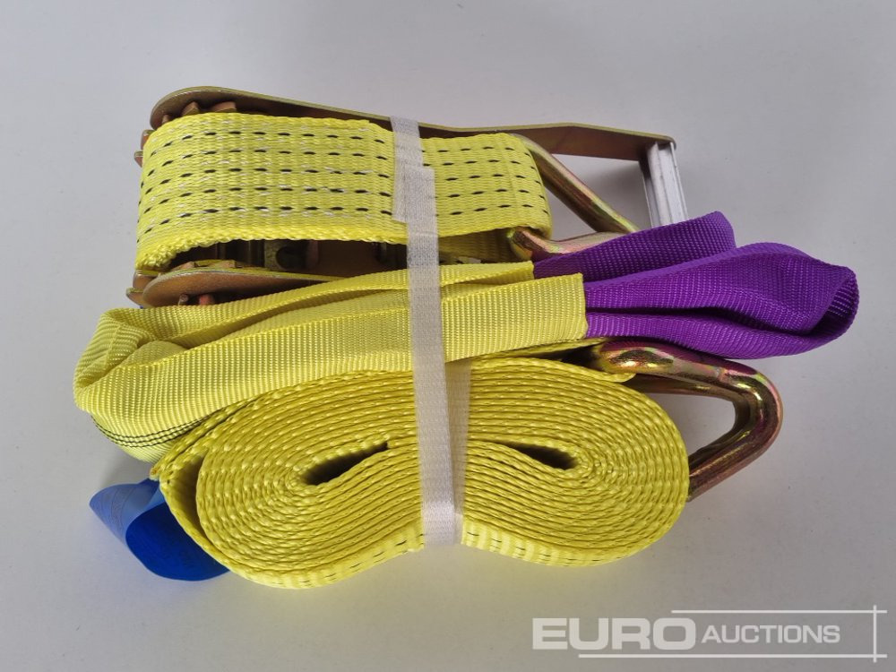 Matériel de chantier Unused Boss 4M x 50mm 5 Ton Ratchet Straps with Sling (4 of): photos 6