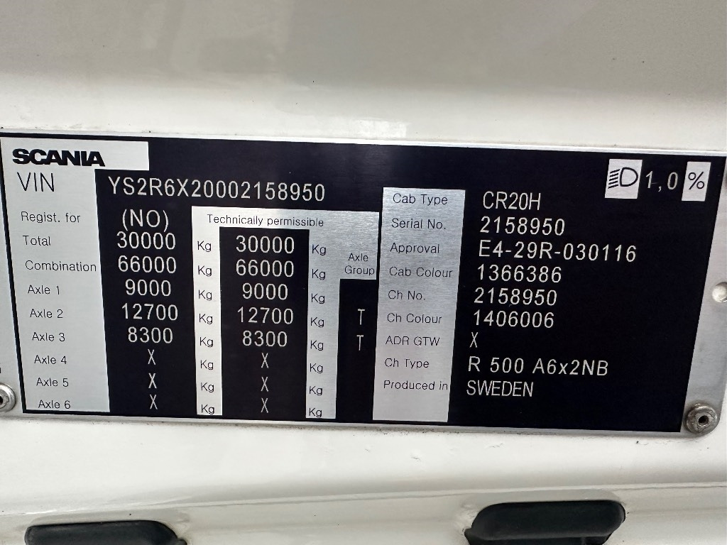 Tracteur routier Scania R500 6x2: photos 25