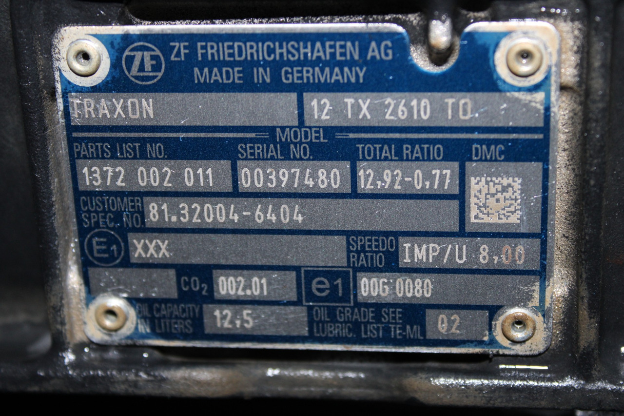 CUTIE DE VITEZE MAN TGS 8*4 TRAXON 12 TX 2610 TO 81.32004.6404 R12.92-0.77 AUTOMATA FATA RETARDER - Boîte de vitesse pour Camion: photos 5 CUTIE DE VITEZE MAN TGS 8*4 TRAXON 12 TX 2610 TO 81.32004.6404 R12.92-0.77 AUTOMATA FATA RETARDER - Boîte de vitesse pour Camion: photos 5