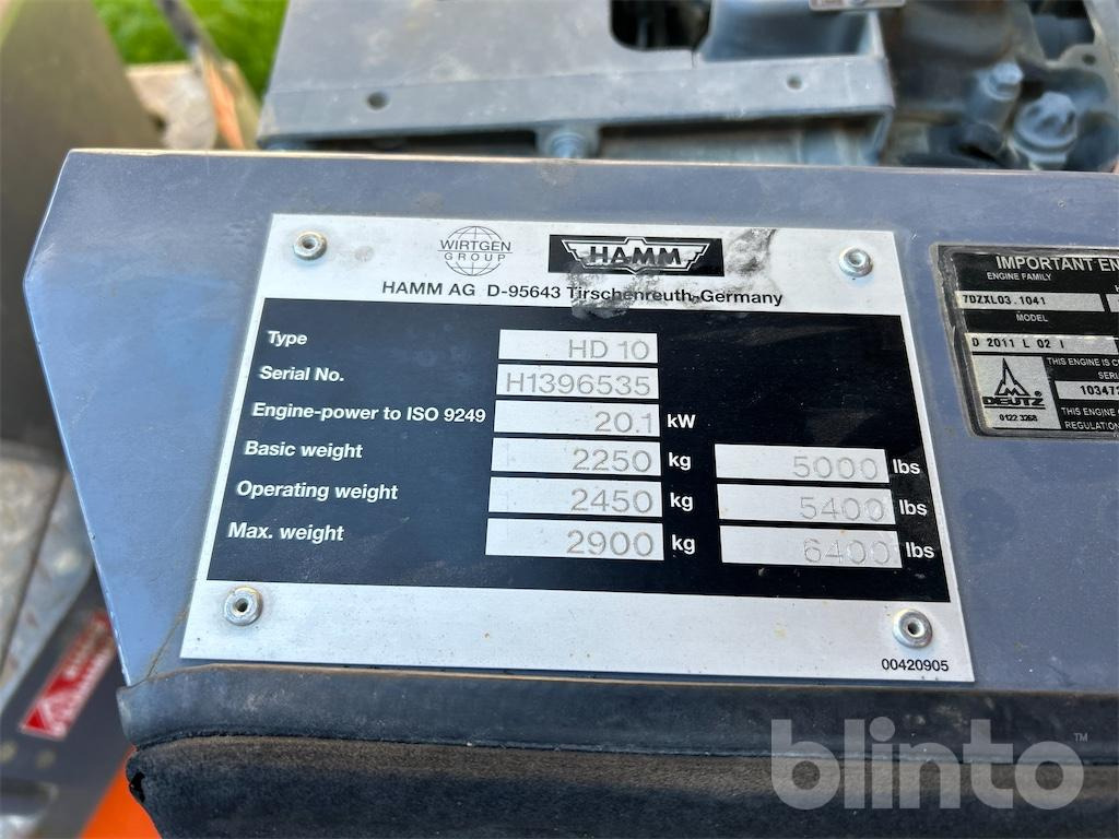 Hamm HD 10 (2007) - Rouleau compresseur: photos 5 Hamm HD 10 (2007) - Rouleau compresseur: photos 5