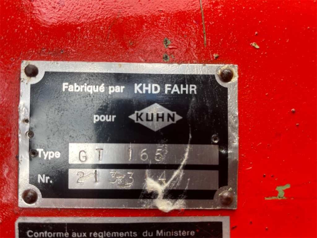 Kuhn GT 165 - Faucheuse: photos 5 Kuhn GT 165 - Faucheuse: photos 5