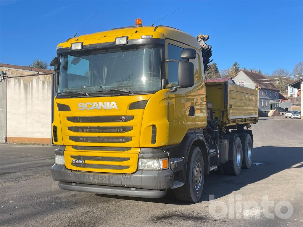 Scania G480 (2013) / HIAB 166 ES-4 HiDou - Camion benne, Camion grue: photos 1 Scania G480 (2013) / HIAB 166 ES-4 HiDou - Camion benne, Camion grue: photos 1