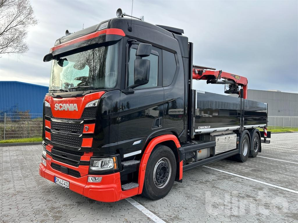 Scania R 460 B6x2*4NB Baustoffpritsche & Palfinger PK 22.001 L TEC7 Ladekran - Camion plateau, Camion grue: photos 1 Scania R 460 B6x2*4NB Baustoffpritsche & Palfinger PK 22.001 L TEC7 Ladekran - Camion plateau, Camion grue: photos 1