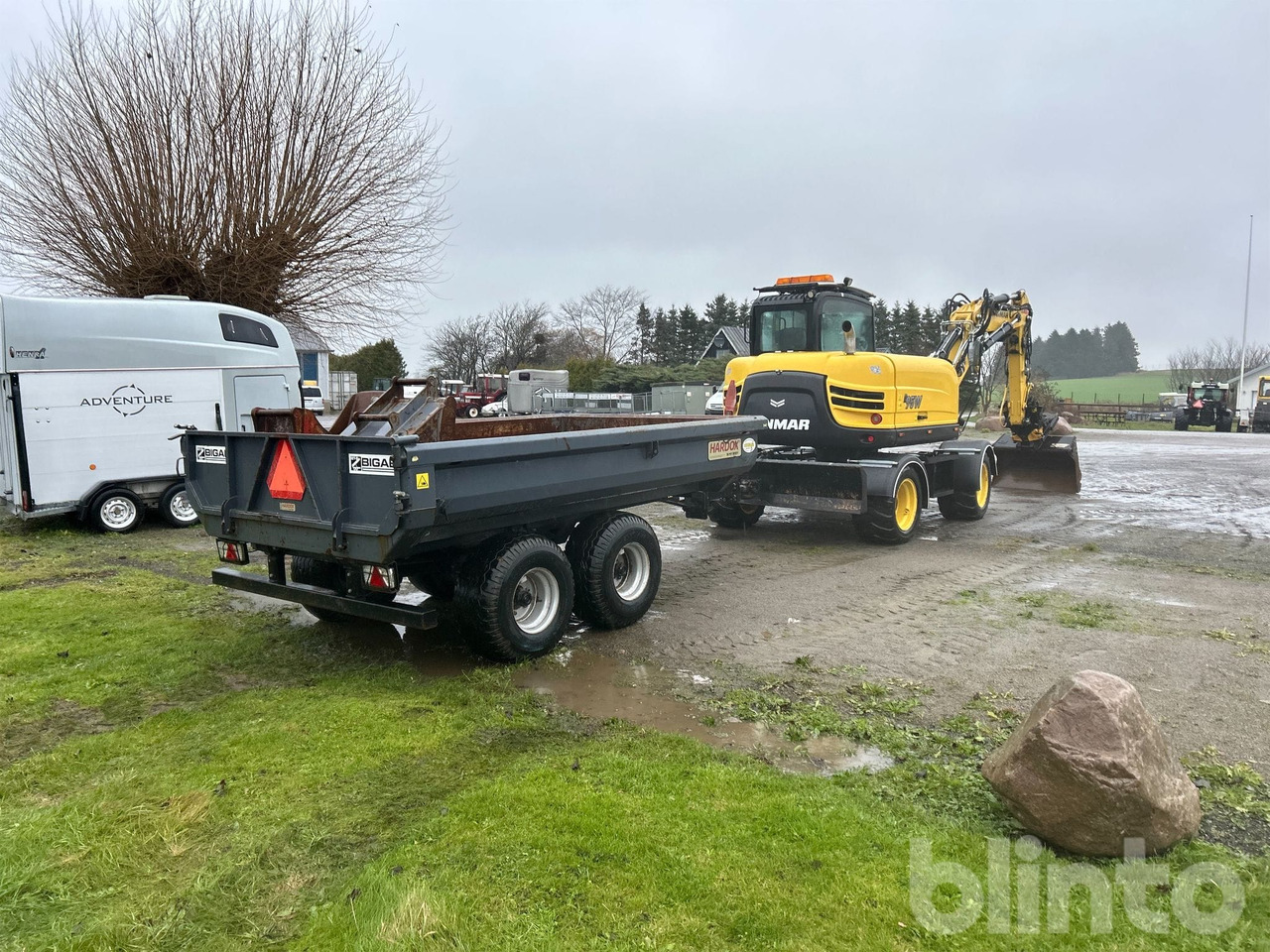 Pelle sur pneus Yanmar B95W - Tippvagn - Tiltrotator - 6 Redskap: photos 7