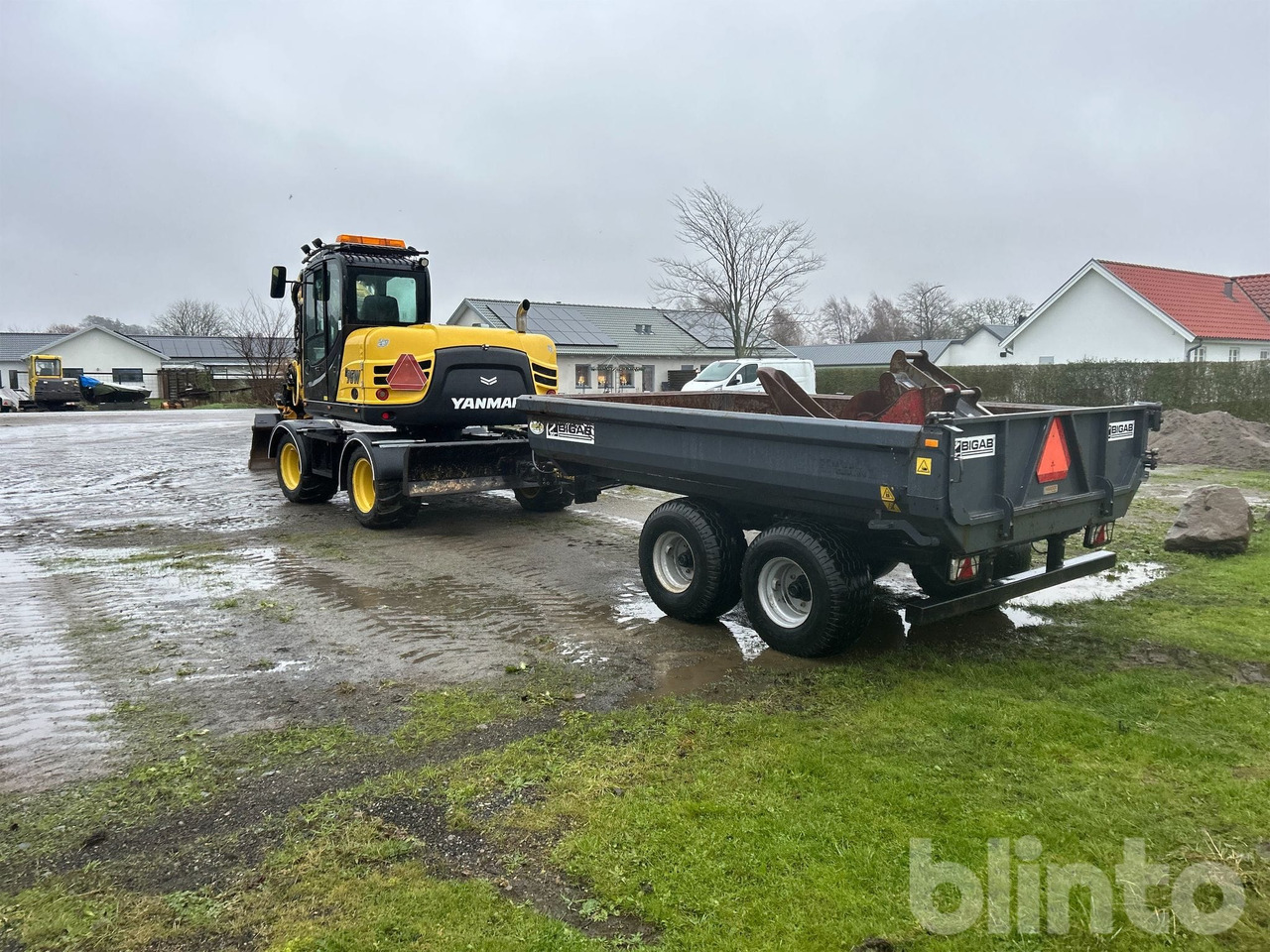 Pelle sur pneus Yanmar B95W - Tippvagn - Tiltrotator - 6 Redskap: photos 9
