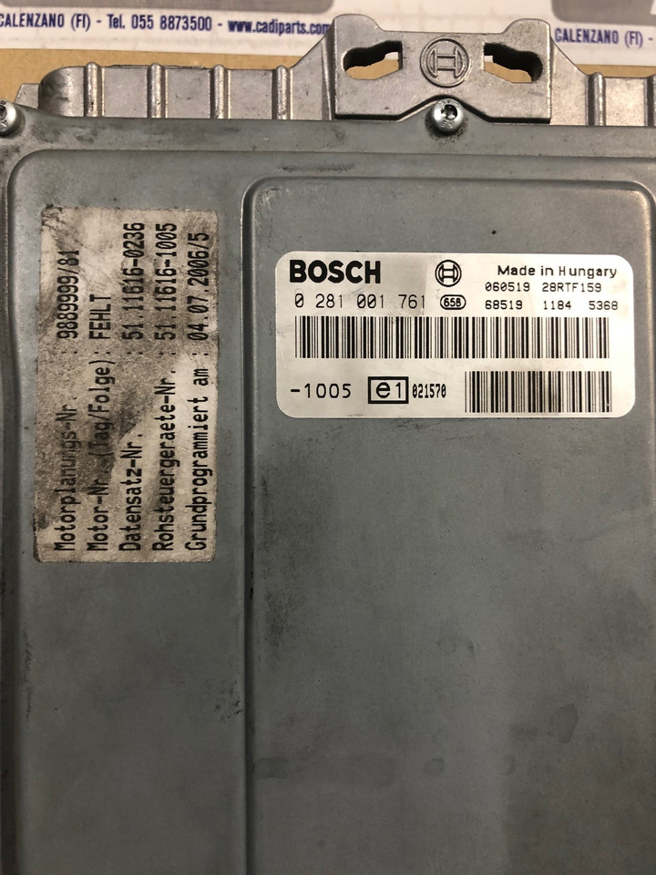 CENTRALINA EDC - RIF. BOSCH 0281001761 - RIF. MAN 51116167177 - Bloc de gestion: photos 2 CENTRALINA EDC - RIF. BOSCH 0281001761 - RIF. MAN 51116167177 - Bloc de gestion: photos 2