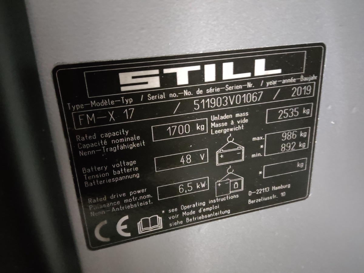 Chariot à mât rétractable Still FM-X17: photos 6 Chariot à mât rétractable Still FM-X17: photos 6