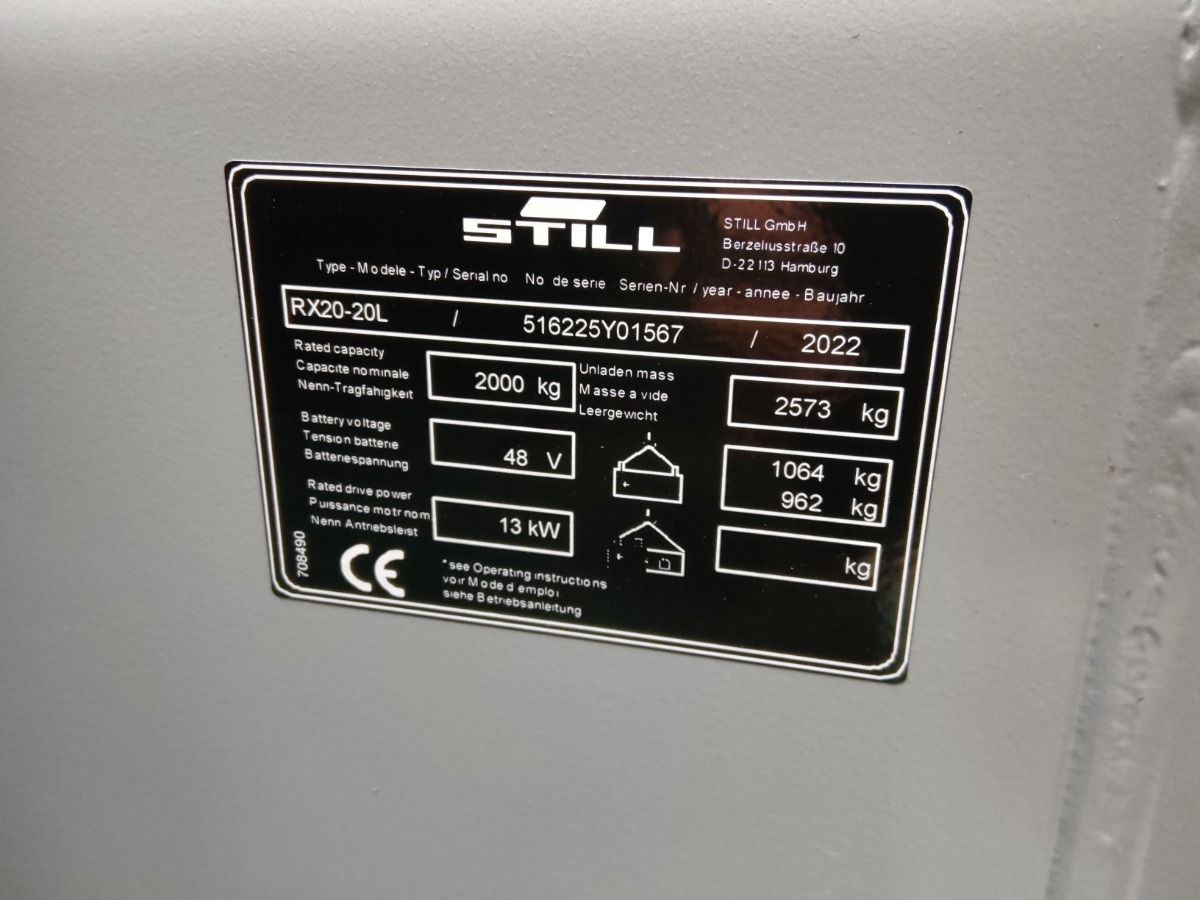 Chariot élévateur électrique Still RX20-20L: photos 10 Chariot élévateur électrique Still RX20-20L: photos 10