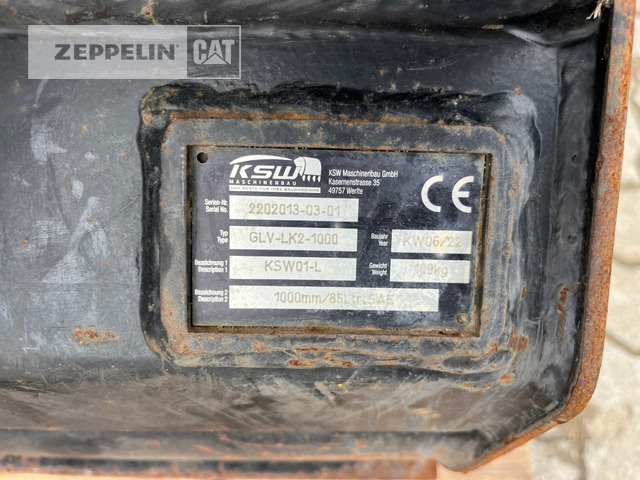 KSW Maschinenbau GmbH GLV1000 MS01 - Godet pour pelle: photos 3 KSW Maschinenbau GmbH GLV1000 MS01 - Godet pour pelle: photos 3