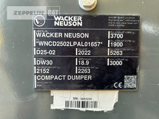 Wacker DW30 - Tombereau articulé: photos 5 Wacker DW30 - Tombereau articulé: photos 5