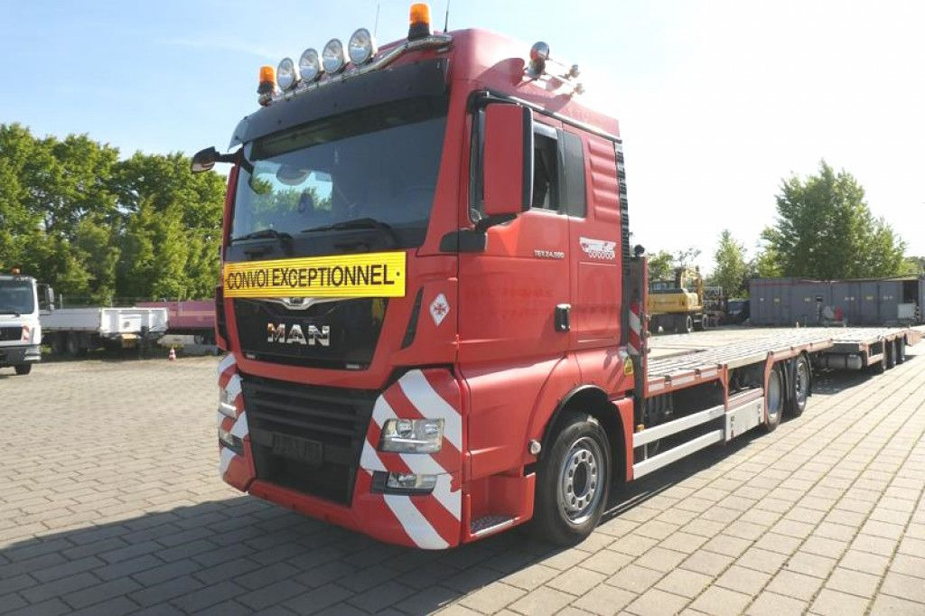 MAN TG-X 24.500 6x2-4 LL-U Pritsche Maschinentranspo - Camion plateau: photos 2 MAN TG-X 24.500 6x2-4 LL-U Pritsche Maschinentranspo - Camion plateau: photos 2