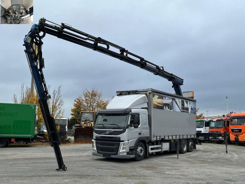 Camion grue, Camion à rideaux coulissants Volvo FM 420 6x2 Pritsche Heckkran 27m/t,Funk,Jib ,E6: photos 1